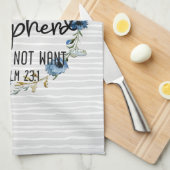 De Heer is mijn Shepherd | 23:1 Bijbelverse psalm Theedoek (Quarter Fold)