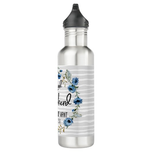 De Heer is mijn Shepherd | 23:1 Bijbelverse psalm Waterfles (Rechts)