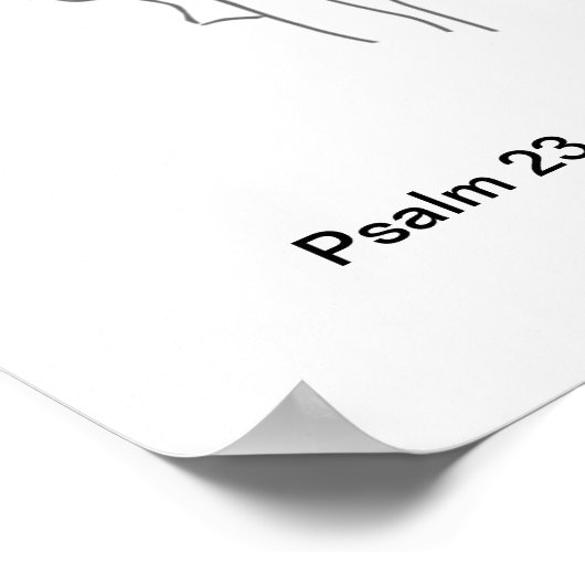De Heer is mijn Shepherd 23rd Psalm Bijbelscriptie Poster (Hoek)