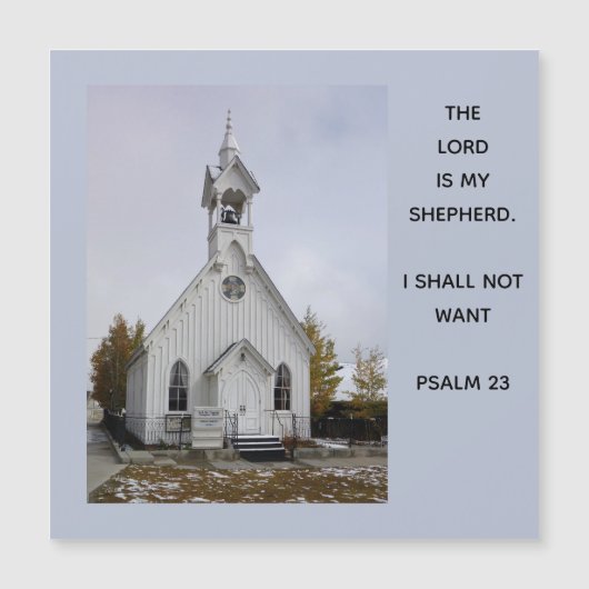 De Heer is mijn Shepherd 23rd Psalm Magnetic Card (Voorkant)