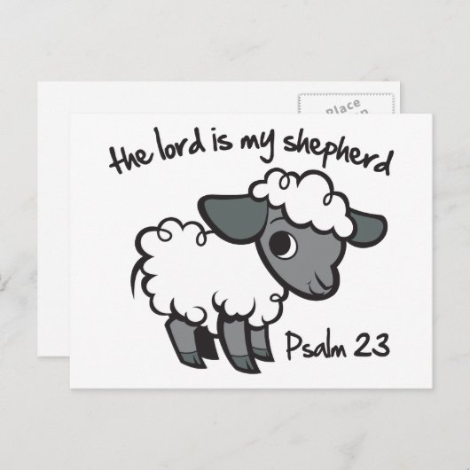 De Heer is mijn Shepherd Briefkaart (Voorkant / Achterkant)