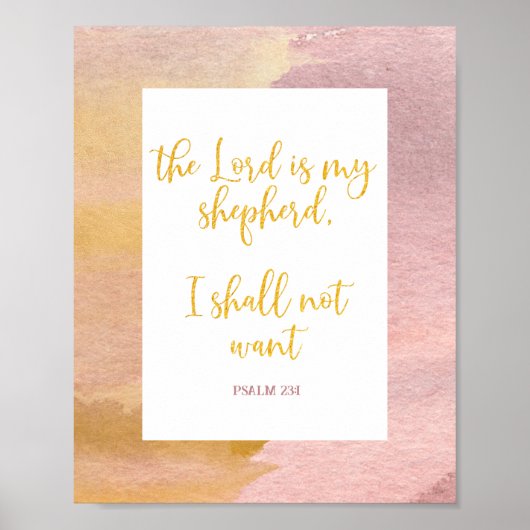 De Heer is mijn Shepherd Christelijk Poster (Voorkant)