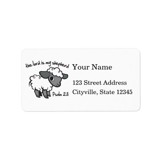 De Heer is mijn Shepherd Etiket (Voorkant)