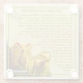 De Heer is mijn Shepherd Glazen Onderzetter (Achterkant)