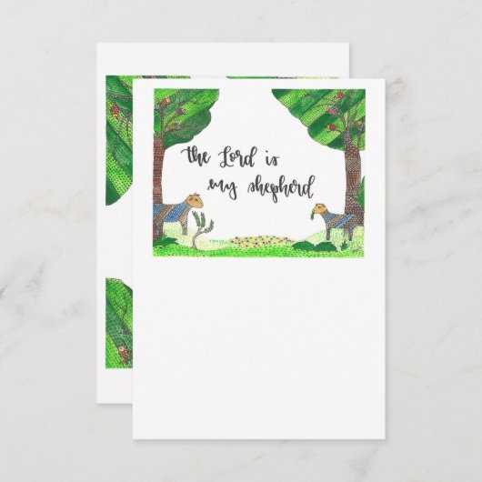 De Heer is mijn Shepherd Kaart (Voorkant / Achterkant)