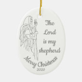 De Heer is mijn Shepherd Keramisch Ornament (Voorkant)