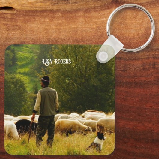 De Heer is mijn Shepherd Key Ring Sleutelhanger (Achterkant)