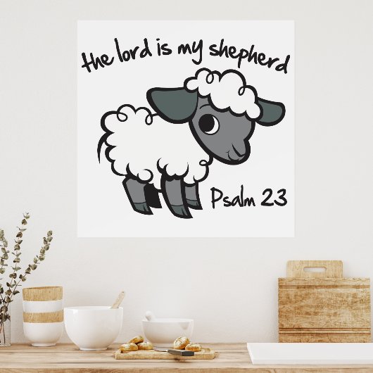 De Heer is mijn Shepherd Poster (Keuken)