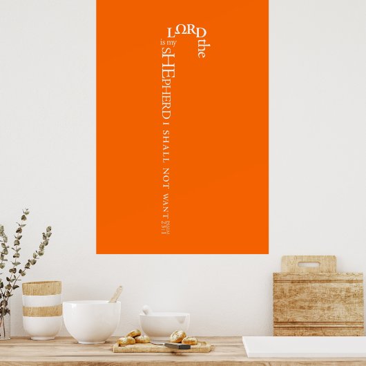 De Heer is mijn Shepherd Poster (Keuken)