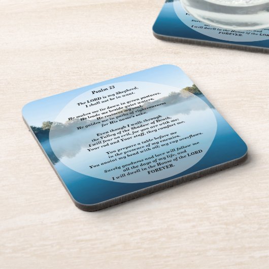 De Heer is mijn Shepherd Psalm 23 Bier Onderzetter (Linkerzijde)