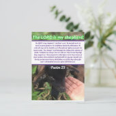 De Heer is mijn Shepherd Psalm 23 Bijbelversie Briefkaart (Staand voorkant)