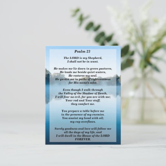 De Heer is mijn Shepherd Psalm 23 Briefkaart (Staand voorkant)