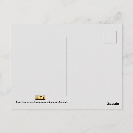 De Heer is mijn Shepherd Psalm 23 Briefkaart (Achterkant)