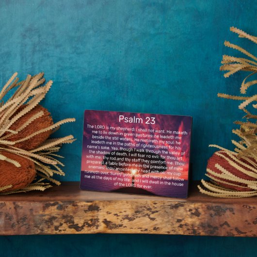 De Heer is mijn Shepherd Psalm 23 Fotoplaat (Zijkant)