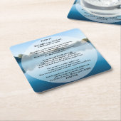 De Heer is mijn Shepherd Psalm 23 Kartonnen Onderzetters (Schuin)