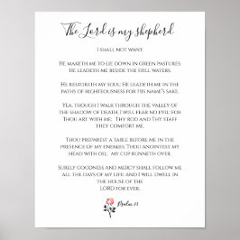 De Heer is mijn Shepherd, Psalm 23 Poster