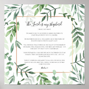 De Heer is mijn Shepherd, Psalm 23 Poster