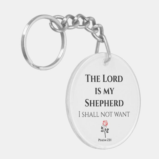 De Heer is mijn Shepherd, Psalm 23 Sleutelhanger (Voorkant Links)