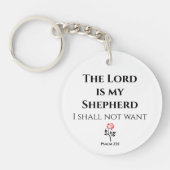 De Heer is mijn Shepherd, Psalm 23 Sleutelhanger (Voorkant)
