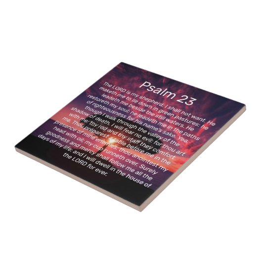 De Heer is mijn Shepherd Psalm 23 Tegeltje (Zijkant)