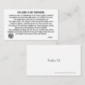 De Heer is mijn Shepherd PSALM 23 Visitekaartje (Voorkant / Achterkant)