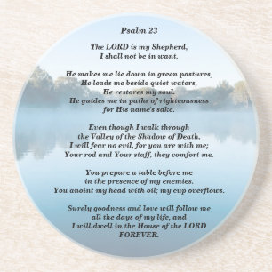 De Heer is mijn Shepherd Psalm 23 Zandsteen Onderzetter