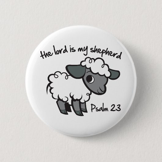 De Heer is mijn Shepherd Ronde Button 5,7 Cm (Voorkant)