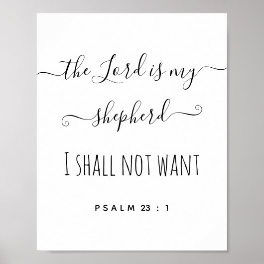 De Heer is mijn Shepherd Script Poster (Voorkant)