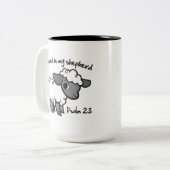 De Heer is mijn Shepherd Tweekleurige Koffiemok (Voorkant links)