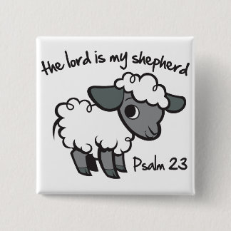 De Heer is mijn Shepherd Vierkante Button 5,1 Cm