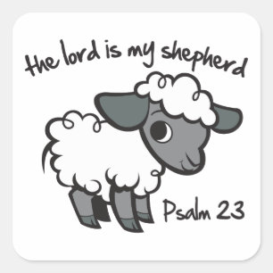 De Heer is mijn Shepherd Vierkante Sticker