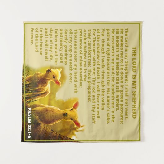 De Heer is mijn Shepherd Wandkleed (Voorkant (horizontaal))