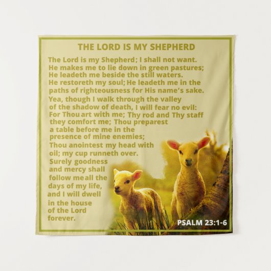 De Heer is mijn Shepherd Wandkleed (Voorkant)