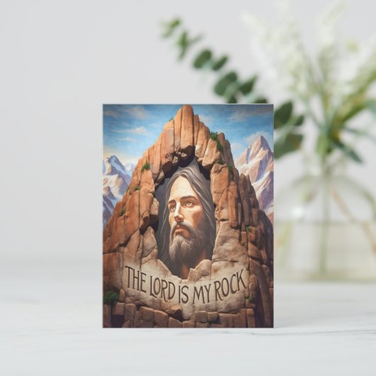 De Heer is mijn steen Briefkaart (Staand voorkant)