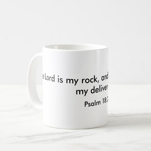 De Heer is mijn steen Mok (Voorkant links)