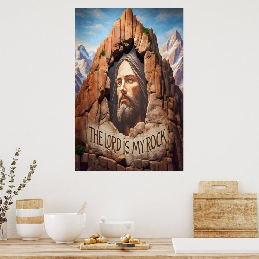 De Heer is mijn steen Poster (Keuken)