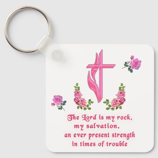 De Heer is mijn steen Sleutelhanger (Voorkant)