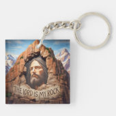 De Heer is mijn steen Sleutelhanger (Achterkant)