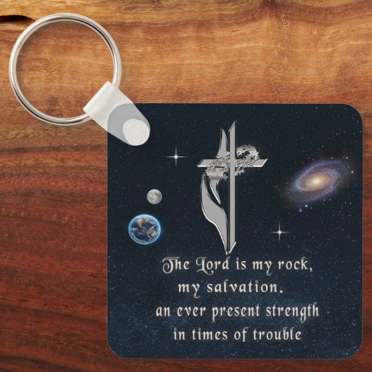 De Heer is mijn steen Sleutelhanger (Voorkant)