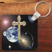 De Heer is mijn steen Sleutelhanger (Achterkant)