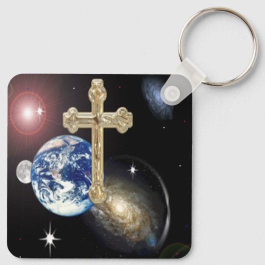 De Heer is mijn steen Sleutelhanger (Achterkant)