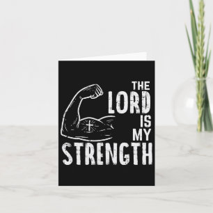 De Heer is mijn Sterke Arm Gym Christelijk Kaart
