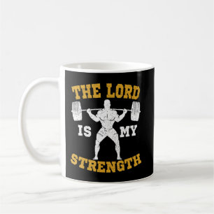 De Heer is mijn Sterke Christelijke Gym Jesus Work Koffiemok