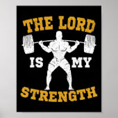 De Heer is mijn Sterke Christelijke Gym Jesus Work Poster
