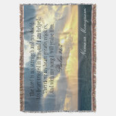 De Heer is mijn Sterke Psalm Christelijke Bijbel Deken (Voorkant Verticaal)