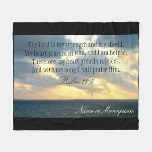 De Heer is mijn Sterke Psalm Christelijke Bijbel Fleece Deken
