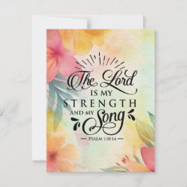 De Heer is mijn Sterkte en mijn Song Briefkaart