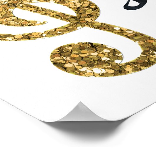 De Heer is Mijn Sterkte en Mijn Song Gold Print (Hoek)