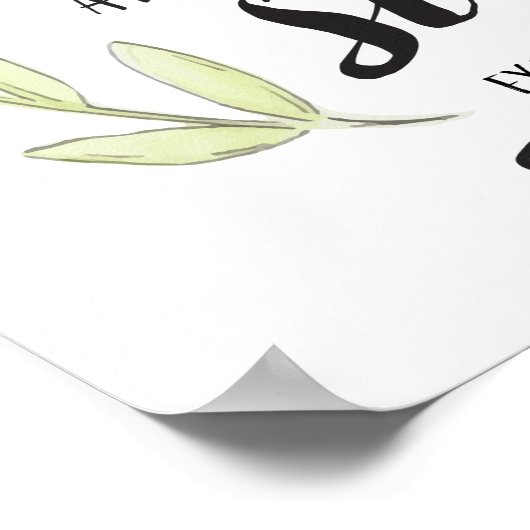 De Heer is Mijn Sterkte en Mijn Song Print (Hoek)