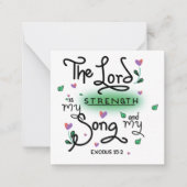 De Heer is mijn Sterkte Notitiekaartje (Voorkant)